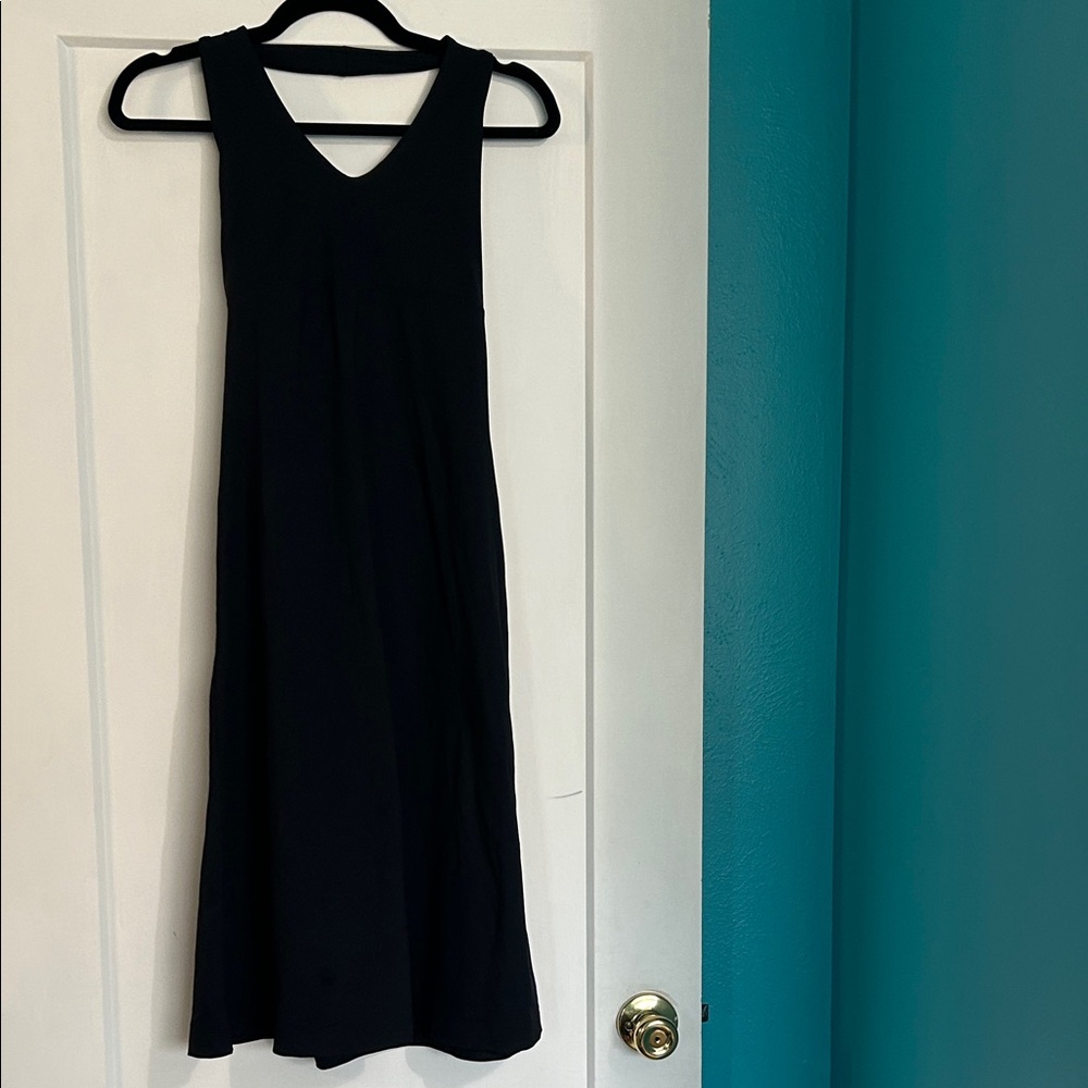 Patagonia‎ Womens Small Morning Glory Halter Black Spandex Athletic Dress